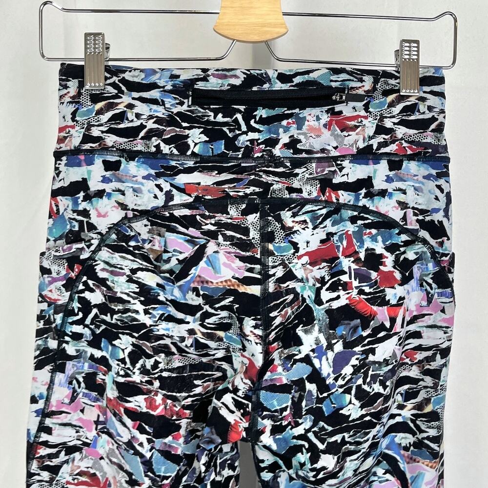LULULEMON Break Free Tights Pockets Nulux Culture Clash Starlight Black Size 8 - Picture 7 of 8